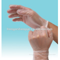Hand smooth powder free medical examination clear vinyl gloves/